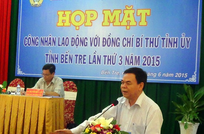 Bí thư Tỉnh ủy Bến Tre Võ Thành Hạo tại buổi đối thoại